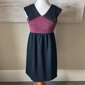 NWT Maternal America boho chic black dress with sweater bodice